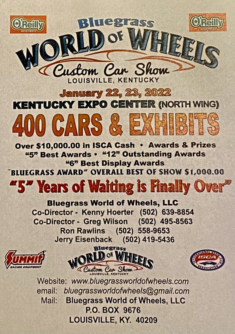 WOW! The classic car event of 2022 with the Bluegrass World of Wheels Custom Car Show crew! G